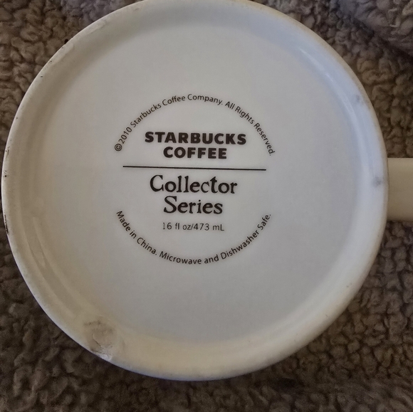 Starbucks Orange County Mug - Blue and Cream 2010 - Picture 2 of 6